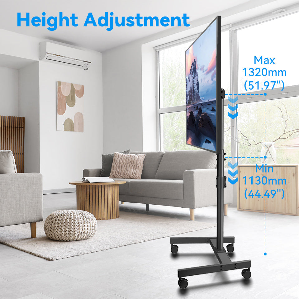 TV Cart Universal Mobile Rolling TV Floor Stand for 26''-55'' TVs MUT1119-M