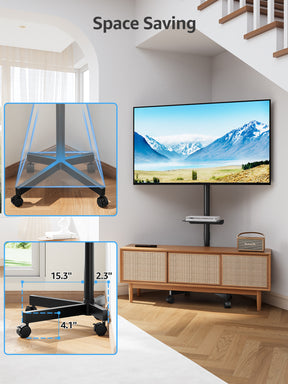 Mobile TV Cart Monitor Floor Stand for 14''-55'' TVs MUT1117