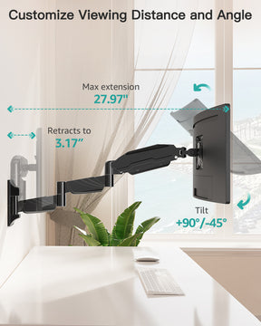 Rotate Swivel Computer Monitor Wall Mount for 13-32 Inch Monitors MUA2013-PR