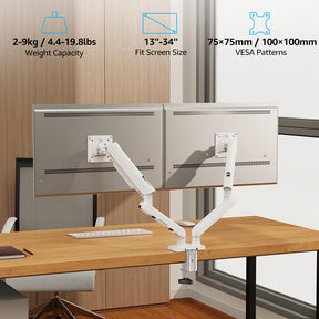 Freelift Pro Dual Monitor Desk Mount for 13''-34'' Monitors MUA8012W