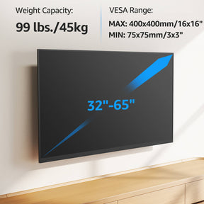 Full Motion Corner TV Wall Mount For 32"-65" TVs MUT0075