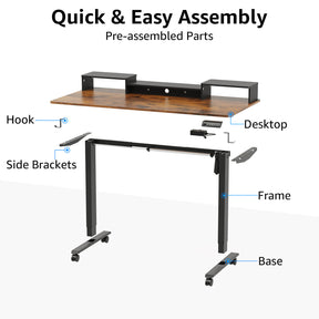 Standing Desk 74-120cm Height Adjustable Electric Computer Desk MUD321