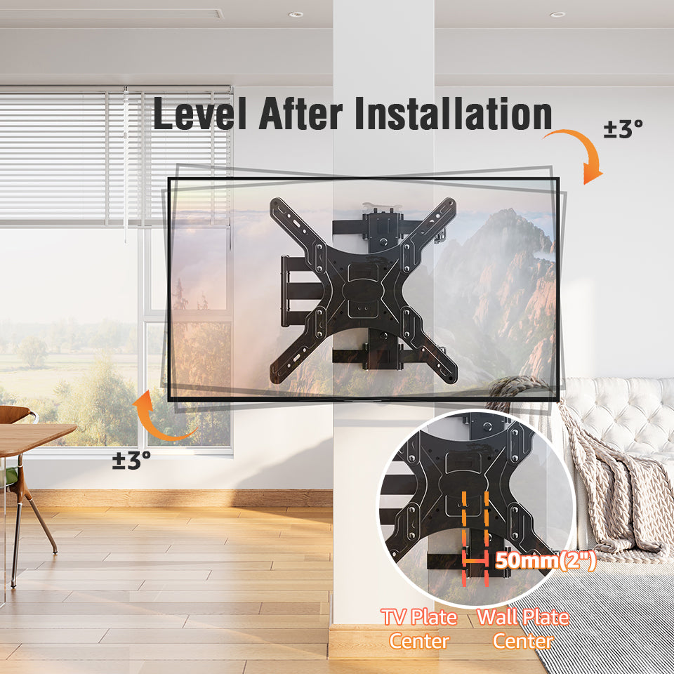 Pillar-Mounted TV Wall Swivel Mount for 	32-55 Inch TVs MUT0084