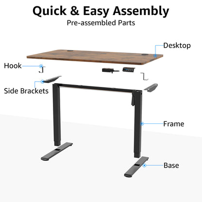 Height Adjustable Electric Standing Desk - MUD101