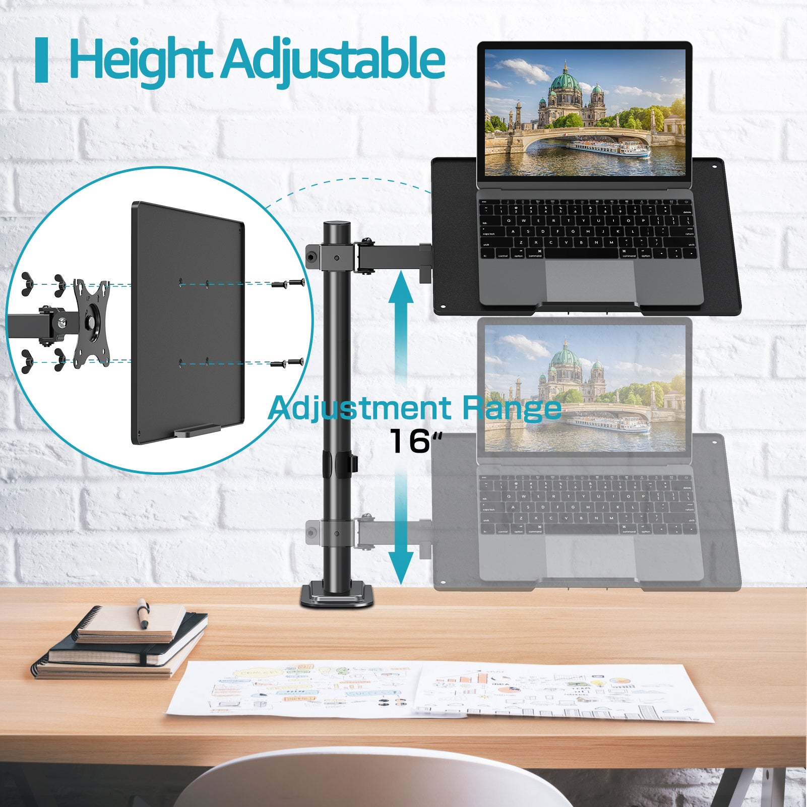 Laptop Mount for 13''-17'' Notebooks MUA4001