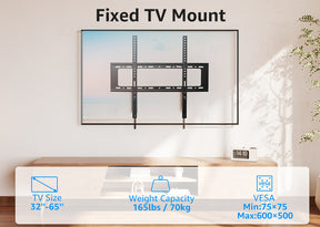 Fixed Cold Rolled Steel TV Mount Wall Bracket for 32"-65" TVs MUT0103-F64