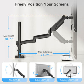 Single Monitor Desk Mount for 13''-32'' Monitors MUA6021B