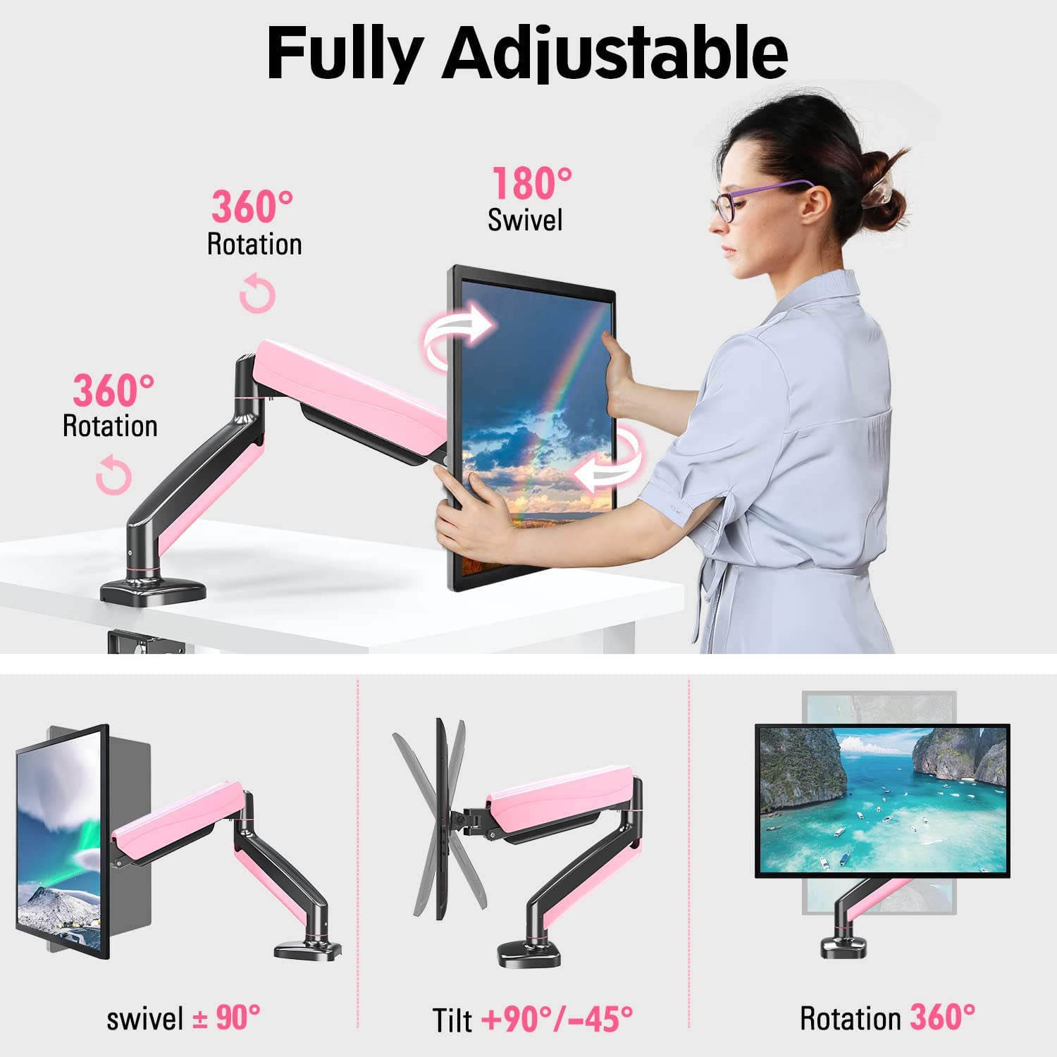 Single Monitor Desk Mount for 17''-32'' Monitors MUA6001
