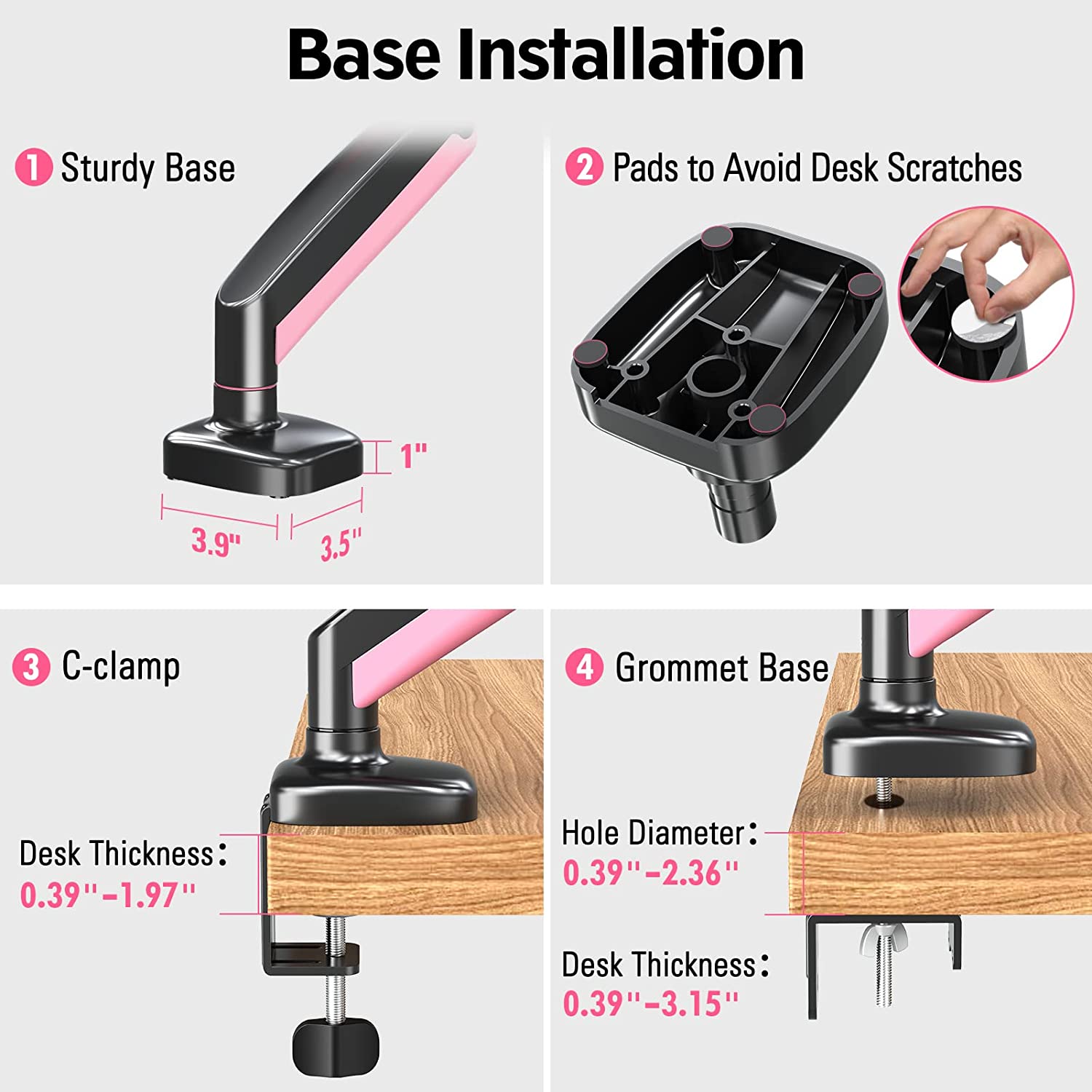Single Monitor Desk Mount for 17''-32'' Monitors MUA6001