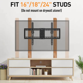 Freelift UL Listed TV Wall Mount for Most 37-75 Inch Flat Screen Curved TVs, Universal Tilt TV Mount fits 16”, 18”, 24” Studs, Low Profile TV Bracket Max VESA 600x400mm, Loading Capacity 99 lbs. /45kg