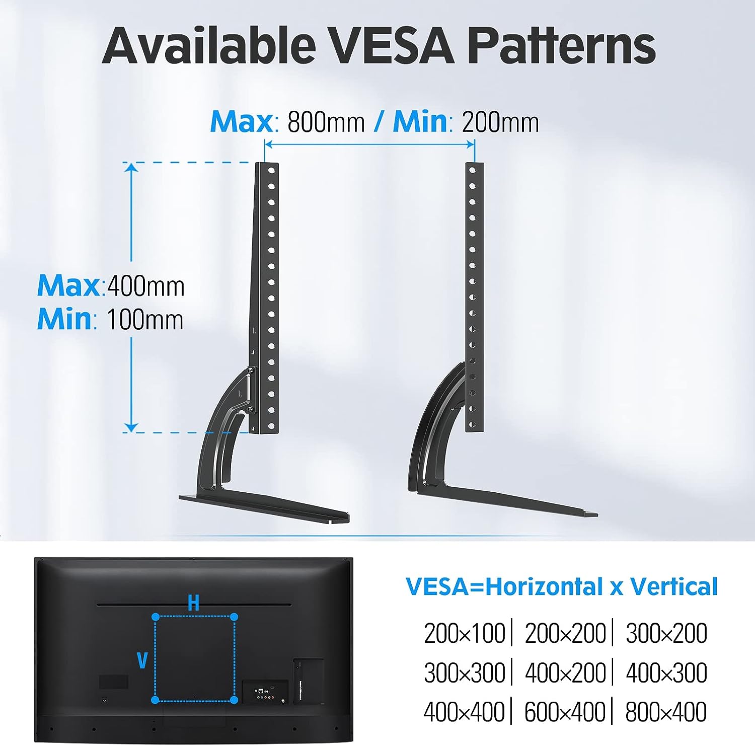 Universal TV Table Stand for 27''-55'' TVs MUT1009