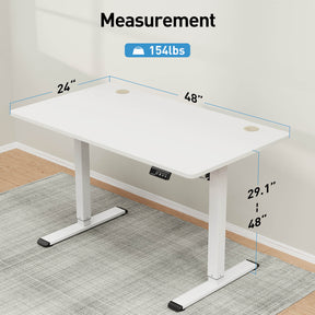 Height Adjustable Electric Standing Desk - White MUD201