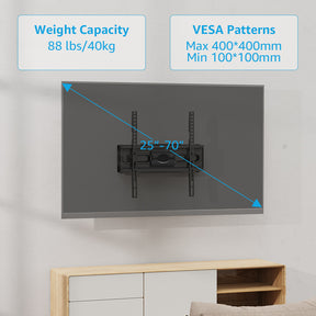 25''-70'' Full Motion TV Wall Mount E440