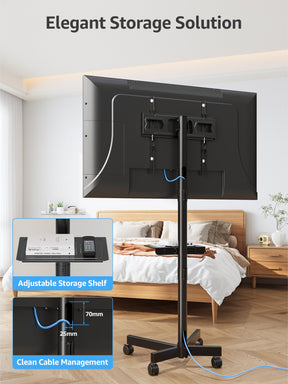 Mobile TV Cart Monitor Floor Stand for 14''-55'' TVs MUT1117