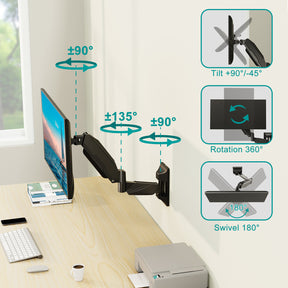 Single Monitor Wall Mount For 17"-32" Monitors MUA2007
