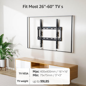Fixed TV Wall Mount for 26''-60" TVs MUT0077-F