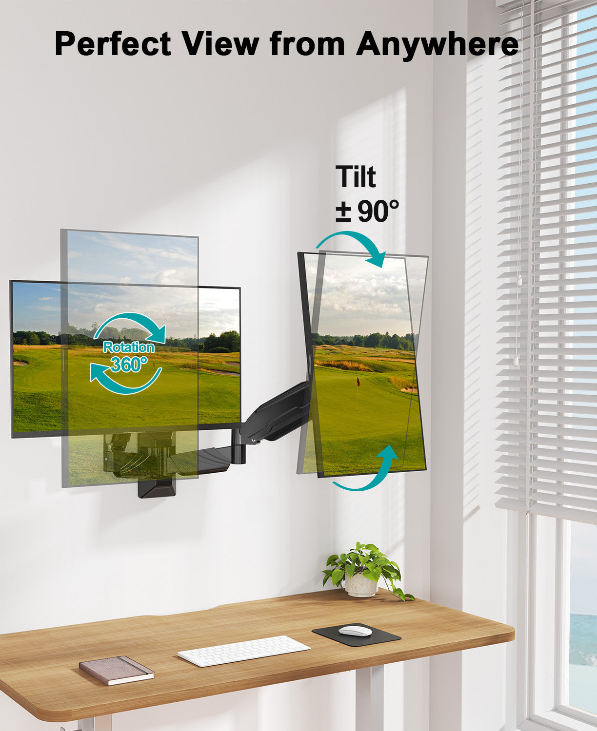 Dual Monitor Wall Mount for 13"- 32" Monitors MUA2008