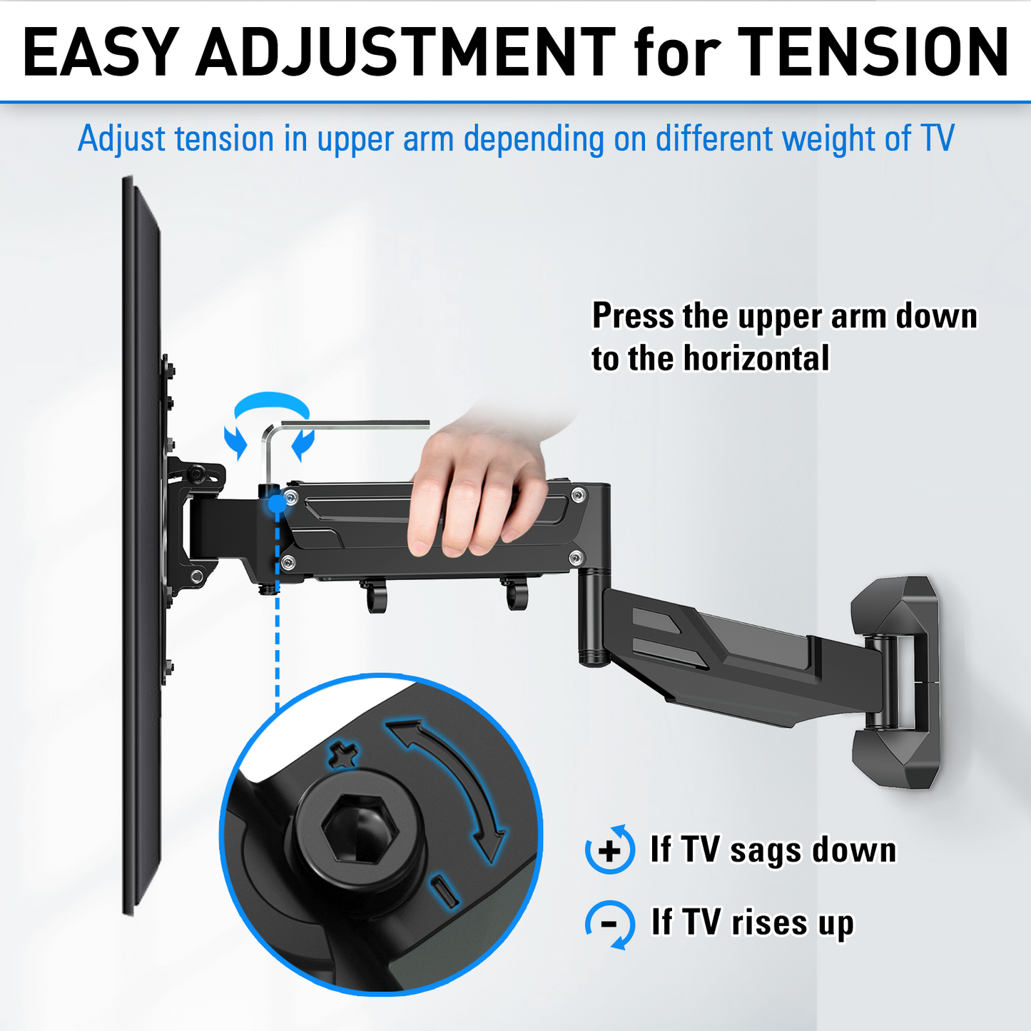 Full Motion Corner TV Wall Mount for 20''-55'' TVs MUT0037-B2