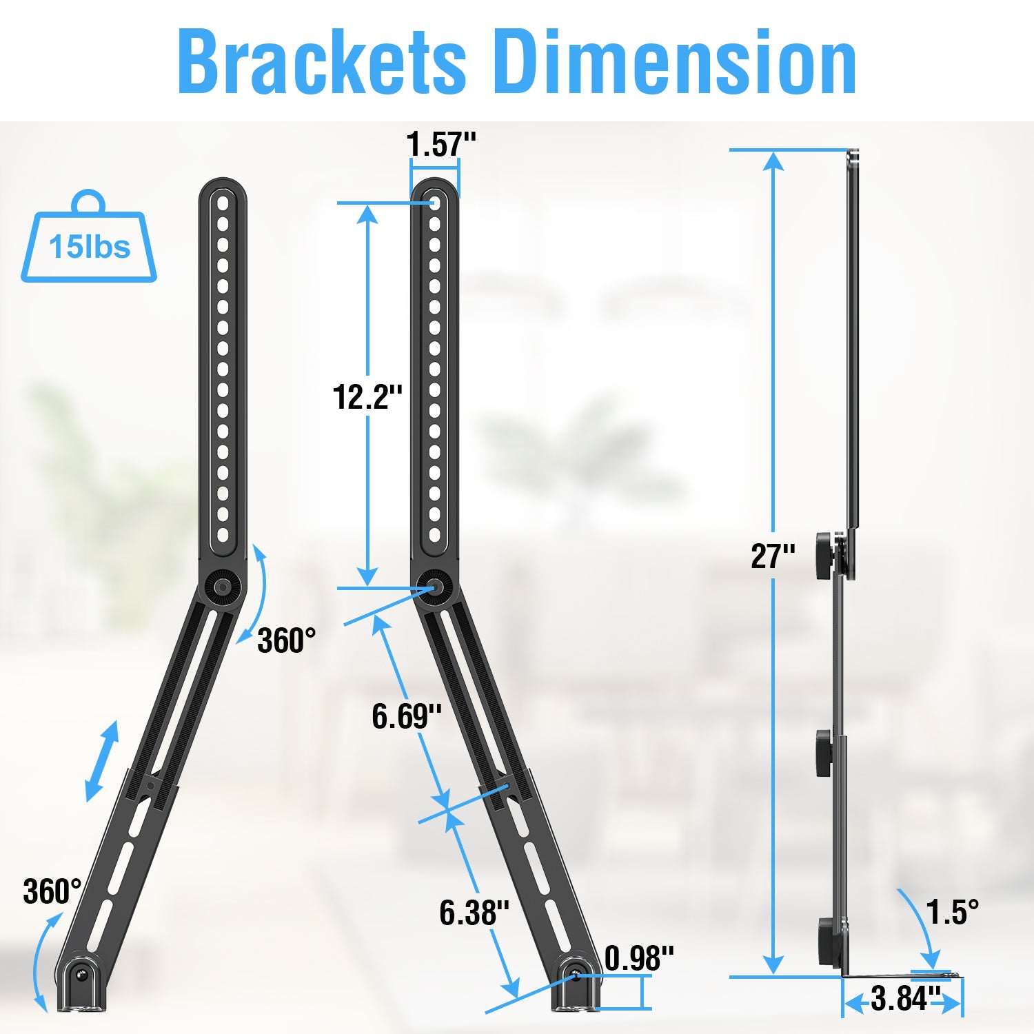 Soundbar Mount Sound Bar TV Bracket MUS-9120
