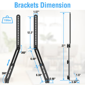 Soundbar Mount Sound Bar TV Bracket MUS-9120