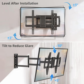 Full Motion Corner TV Wall Mount For 32"-75" TVs MUT0047-L