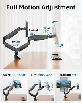 Dual Monitor Ultrawide Desk Mount for 17"-42'' Monitors MUA7012