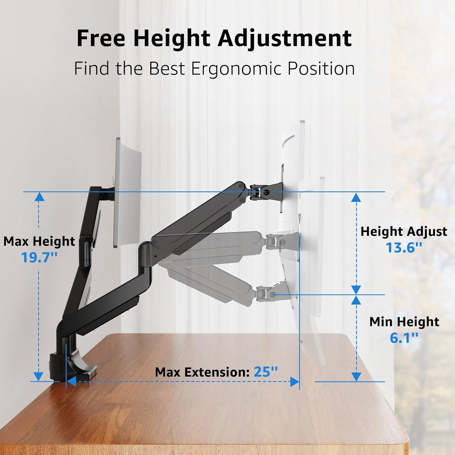 Dual Monitor Ultrawide Desk Mount for 17"-42'' Monitors MUA7012