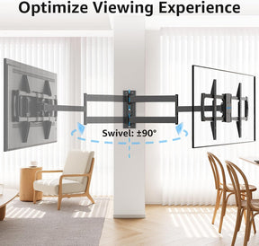 Full Motion Long Arm Corner TV Wall Mount For 32"-75" TVs MUT0076