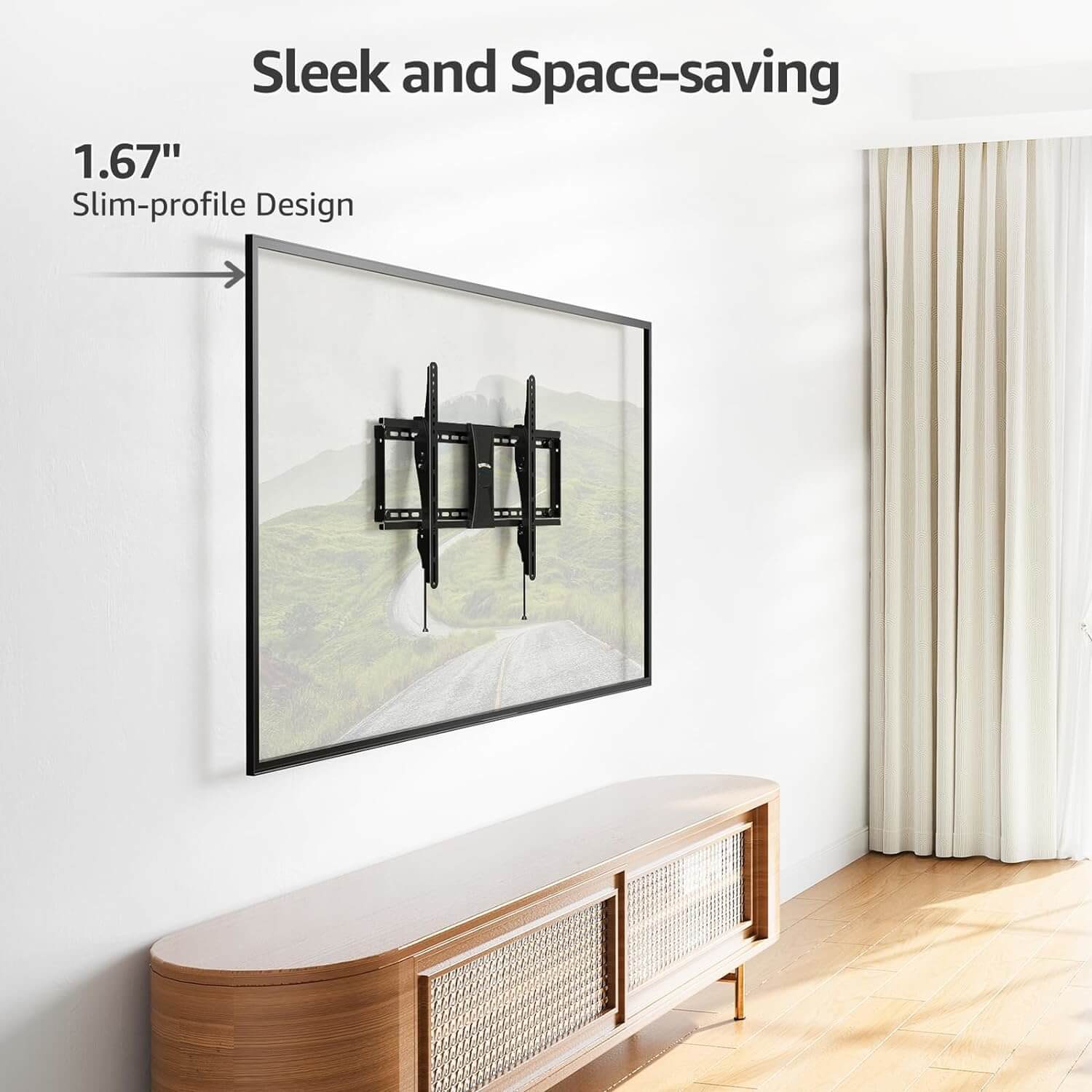 EconoMe UL Listed TV Wall Mount, Tilting TV Mount Bracket for Most 37-75 Inch Flat Screen/Curved TV Low Profile Wall Mount Saving Space Max VESA 600x400mm Hold up to 99 lbs Fit 16" 18" 24" Stud