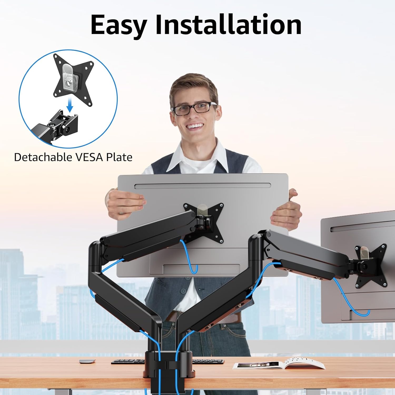 Dual Monitor Ultrawide Desk Mount for 17"-42'' Monitors MUA7012