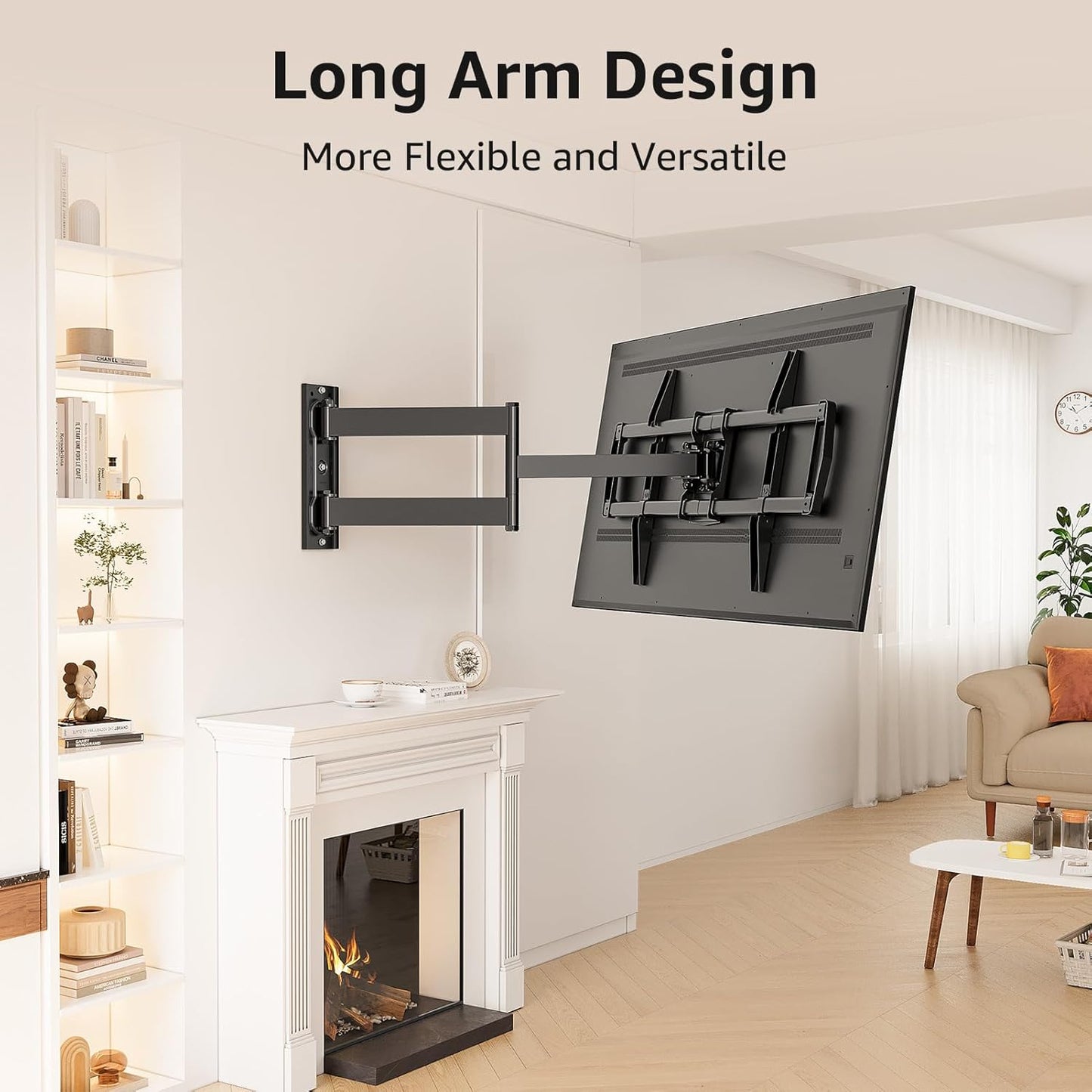 Full Motion Long Arm Corner TV Wall Mount For 32"-75" TVs MUT0076