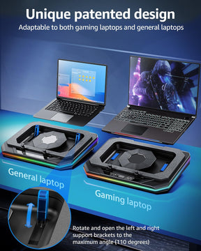 RGB Laptop Cooling Pad for 13-19 Inch Max 3500RPM Gaming Laptop Cooler Laptop Fan Cooling Pad Stand MUR93508B