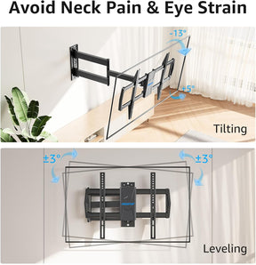Full Motion Long Arm Corner TV Wall Mount For 32"-75" TVs MUT0076