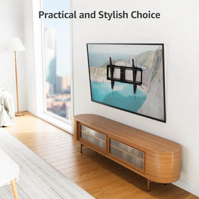 EconoMe UL Listed TV Wall Mount, Tilting TV Mount Bracket for Most 37-75 Inch Flat Screen/Curved TV Low Profile Wall Mount Saving Space Max VESA 600x400mm Hold up to 99 lbs Fit 16" 18" 24" Stud