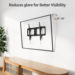 EconoMe UL Listed TV Wall Mount, Tilting TV Mount Bracket for Most 37-75 Inch Flat Screen/Curved TV Low Profile Wall Mount Saving Space Max VESA 600x400mm Hold up to 99 lbs Fit 16" 18" 24" Stud