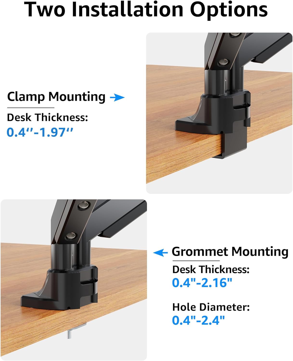 Dual Monitor Ultrawide Desk Mount for 17"-42'' Monitors MUA7012