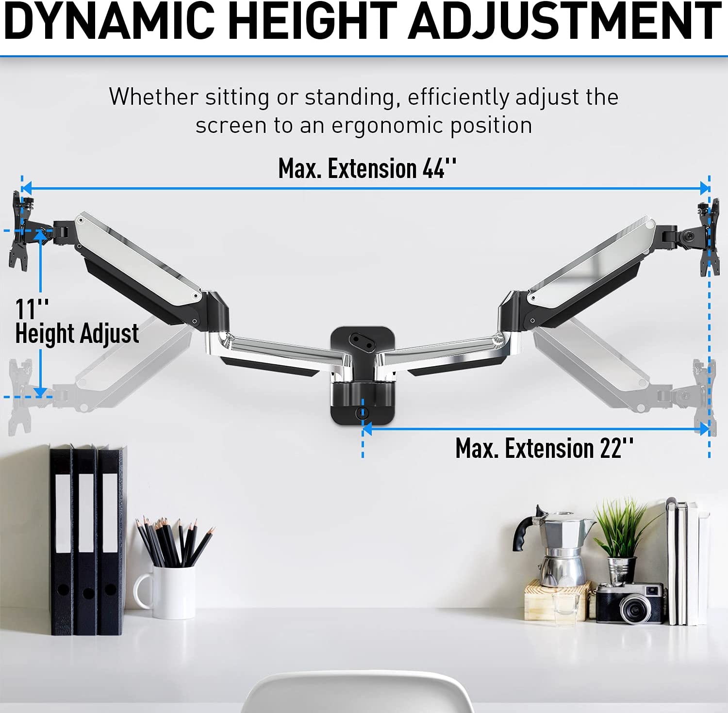 Dual Monitor Wall Mount for Max 32'' Monitors MUA2002