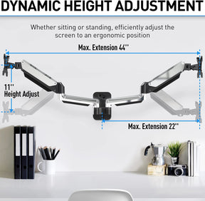 Dual Monitor Wall Mount for Max 32'' Monitors MUA2002