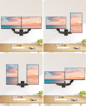 Dual Monitor Wall Mount for 13"- 32" Monitors MUA2008