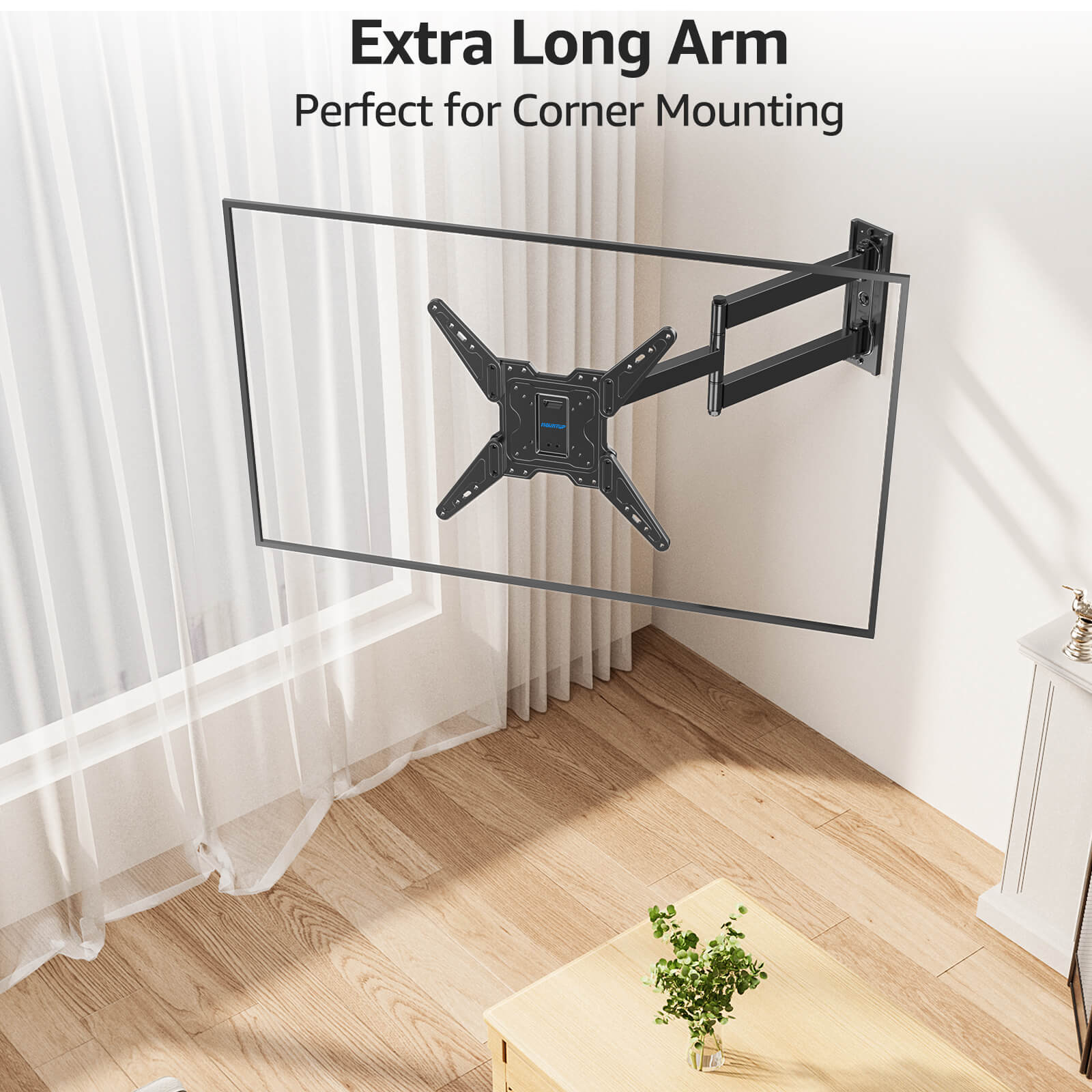 Full Motion Corner TV Wall Mount For 32"-65" TVs MUT0075