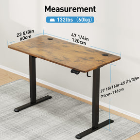 Electric Stand Up Desk Computer Standing Desk Office Height Adjustable MUDL1801