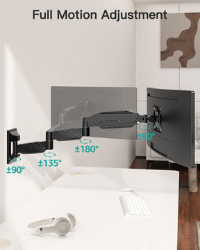 Rotate Swivel Computer Monitor Wall Mount for 13-32 Inch Monitors MUA2013-PR