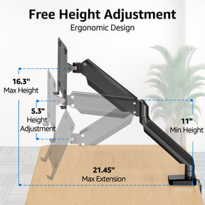 Laptop Arm Mount for Desk Holds 3.3-17.6lbs MUM-4007
