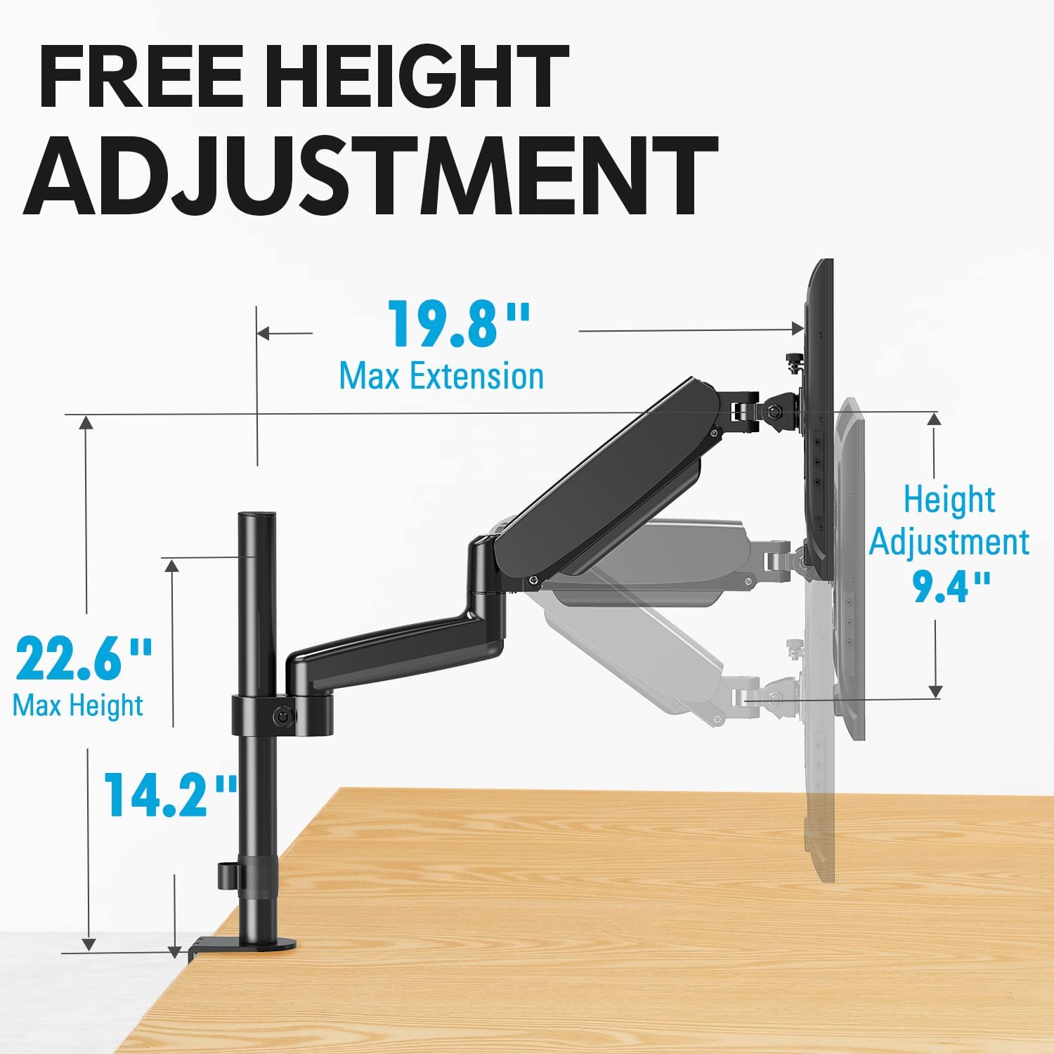 Single Monitor Desk Mount for 17''-32'' Monitors MUA0025