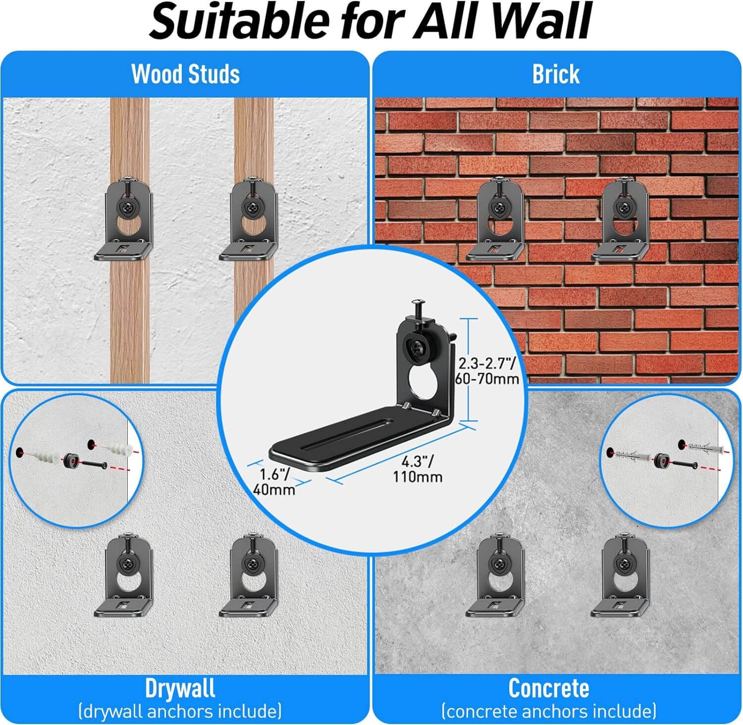 Universal Soundbar Wall Mount MUS-9101B