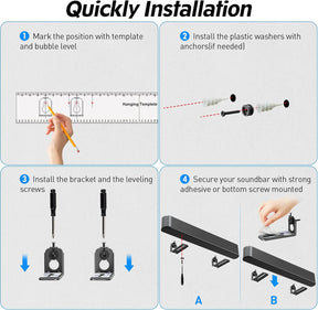 Universal Soundbar Wall Mount MUS-9101B
