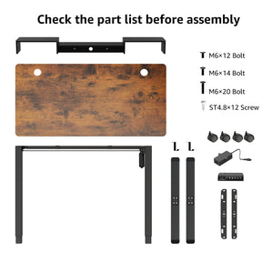 Standing Desk 74-120cm Height Adjustable Electric Computer Desk MUD321