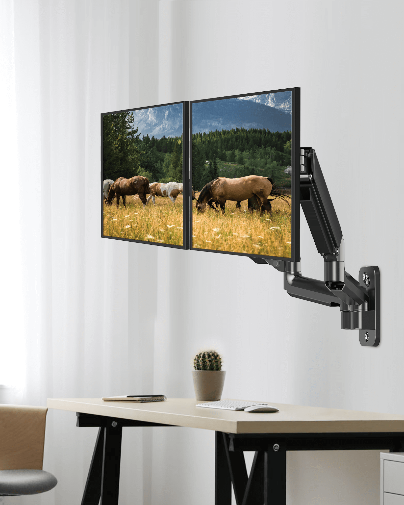 Dual Monitor Wall Mount for 2 Max 32'' Monitors MUA2004
