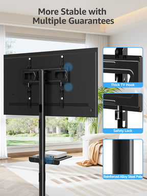 Mobile TV Cart Monitor Floor Stand for 14''-55'' TVs MUT1117