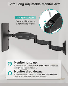 Rotate Swivel Computer Monitor Wall Mount for 13-32 Inch Monitors MUA2013-PR